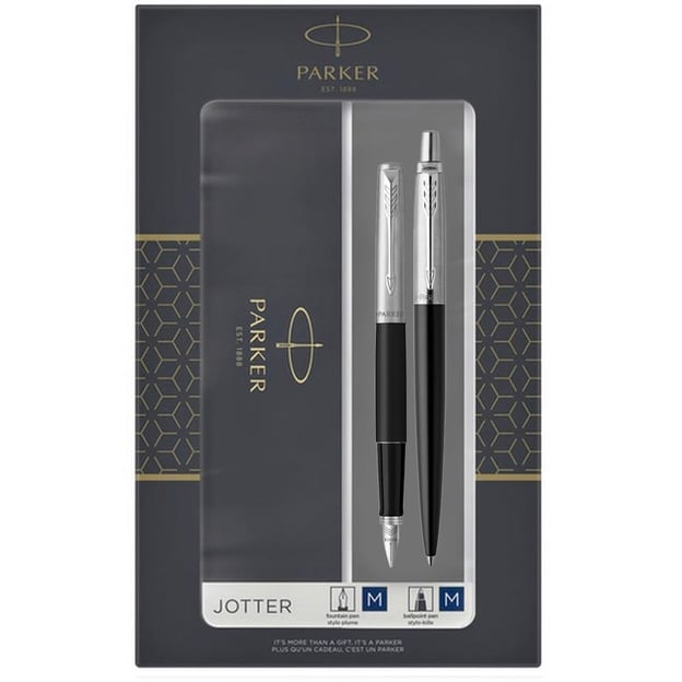 Подарунковий набір Parker JOTTER Bond Street Black CT (перова + кулькова)