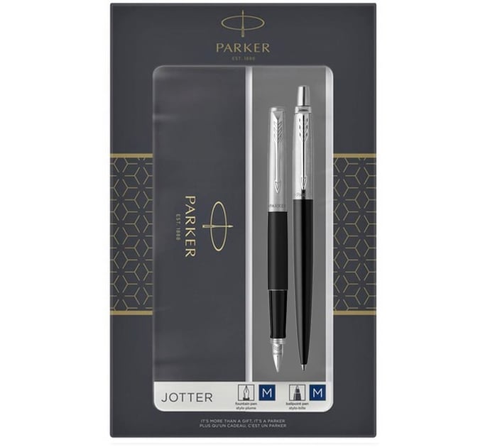 Подарочный набор Parker JOTTER Bond Street Black CT (перьевая + шариковая)
