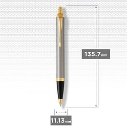Ручка шариковая Parker IM UKRAINE Brushed Metal GT BP Трезубец