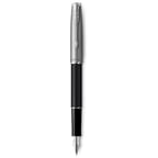 Ручка перова Parker SONNET Essentials Metal & Black Lacquer CT FP F