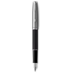 Ручка перьевая Parker SONNET Essentials Metal & Black Lacquer CT FP F
