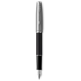 Ручка перова Parker SONNET Essentials Metal & Black Lacquer CT FP F