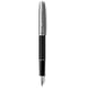 Ручка перьевая Parker SONNET Essentials Metal & Black Lacquer CT FP F