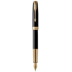 Ручка перьевая Parker SONNET Black Lacquer GT FP18 F