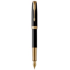 Ручка перова Parker SONNET Black Lacquer GT FP18 F