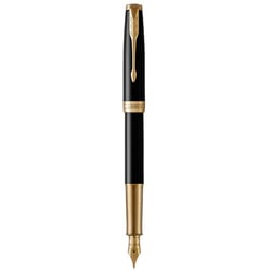 Ручка перьевая Parker SONNET Black Lacquer GT FP18 F