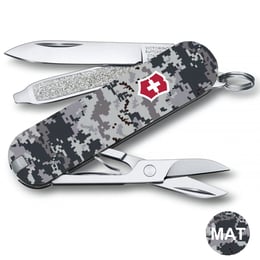 Складной нож 58 мм Victorinox CLASSIC SD ARMY Пиксель синий с красным Лого 0.6223.3.W3943pw