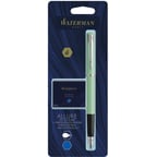 Ручка перьевая Waterman ALLURE Pastel Green CT FP F + упаковка картриджей Mini (блистер)