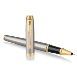 Подарочный набор Parker IM Brushed Metal GT RB+BP (роллер + шариковая)