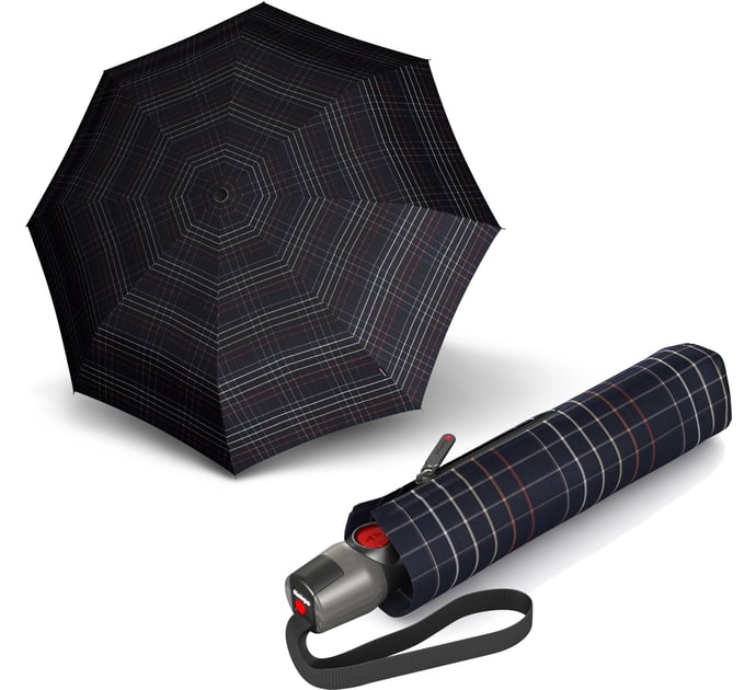 Парасолька-автомат Knirps T.200 Medium Duomatic/Check Black Kn95 3201 5290