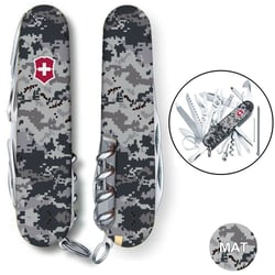 Швейцарский складной нож 91мм Victorinox SWISSCHAMP ARMY Пиксель синий с крас. лого 1.6795.3.W3943p
