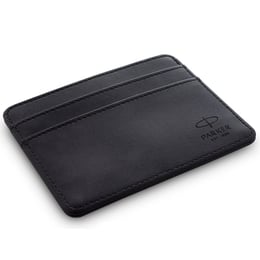 Подарунковий набір Parker SONNET Black Lacquer GT FP M (перова ручка та картхолдер)