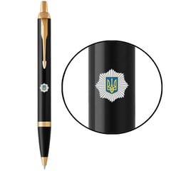 Ручка кулькова Parker IM SPECIAL Black GT BP Емблема МВС