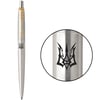 Ручка кулькова Parker JOTTER UKRAINE Stainless Steel GT BP Тризуб-Блискавка