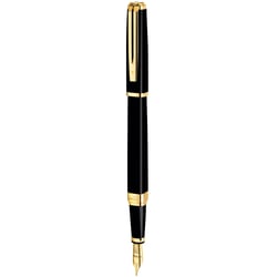 Ручка перьевая Waterman EXCEPTION Slim Black GT FP18 F