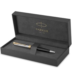 Ручка шариковая Parker SONNET Metal & Black Lacquer GT BP