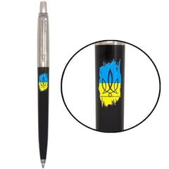 Ручка кулькова Parker JOTTER Originals Black CT BP Тризуб фігурний на тлі прапора