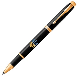 Подарунковий набір Parker IM UKRAINE Black GT RB Палаючий Тризуб (ручка-ролер + блокнот Parker)