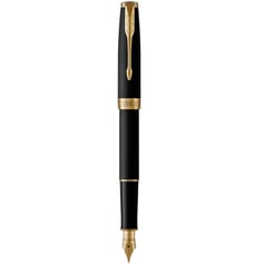 Ручка перова Parker SONNET Matte Black Lacquer GT FP F