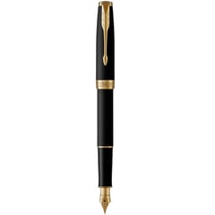 Ручка перьевая Parker SONNET Matte Black Lacquer GT FP F