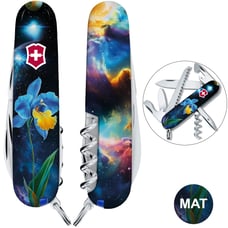 Швейцарський складаний ніж 91мм Victorinox CAMPER DESIGN Блакитно-жовтий ірис 1.3613.3.R2060pk