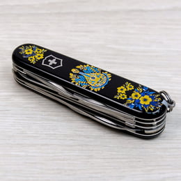 Швейцарский складной нож 91мм Victorinox HUNTSMAN UKRAINE 1.3713.3.T1370u