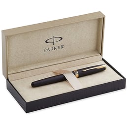 Ручка перова Parker SONNET Matte Black GT FP F