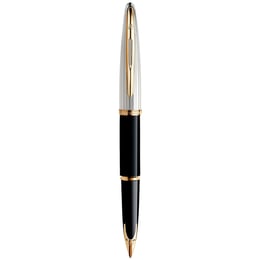 Ручка перова Waterman CARENE Deluxe Black/silver FP18 F