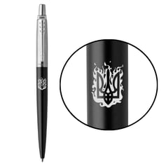 Ручка шариковая Parker JOTTER UKRAINE Bond Street Black CT BP Огненный Трезубец